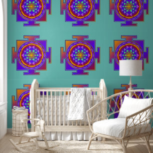 Papel Pintado Sri Yantra - Diseño de símbolo del hinduismo 1