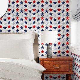 Papel Pintado Star Spangled Red White Blue Big Stars Americana