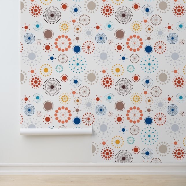 Papel Pintado Starburst moderno de mediados del siglo (Solicitud)