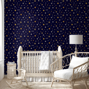 Papel Pintado Starry Night Cute Divertido Género Neutral Marina 