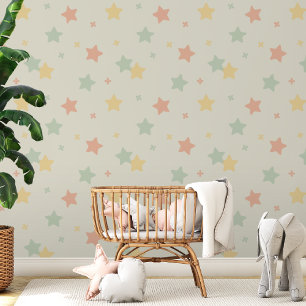 Papel Pintado Stars Soft Pastel Baby Nursery and Kids Room