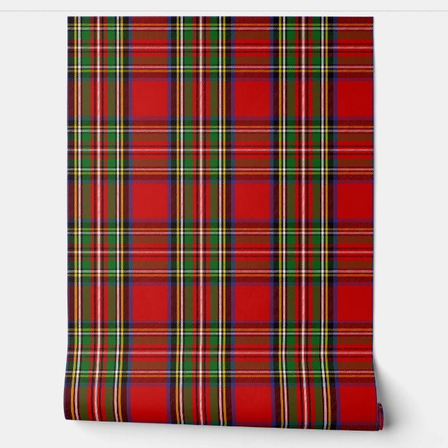 Papel Pintado Stewart Tartan Plaid Scottish Clan (Desenrollar)
