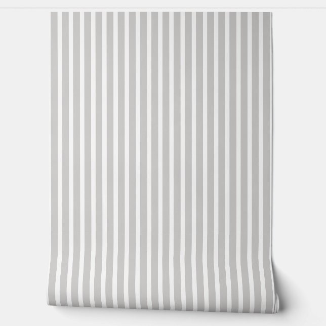 Papel Pintado Stripes Taupe and White (Desenrollar)