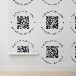 Papel Pintado Su código QR cargado más texto circular editable