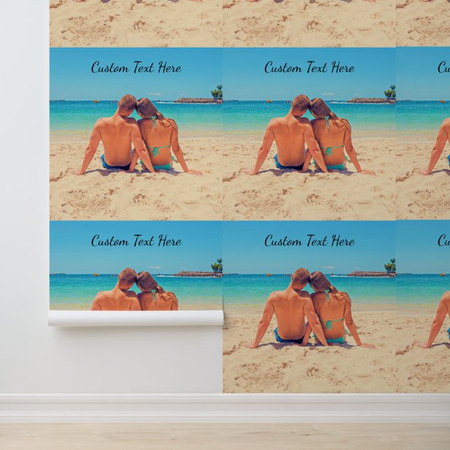 Papel Pintado Su foto y texto Personalizado personalizado (Solicitud)