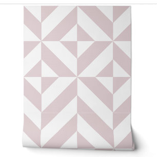 Papel Pintado Suave Arte Deco Geométrico Púrpura Lila