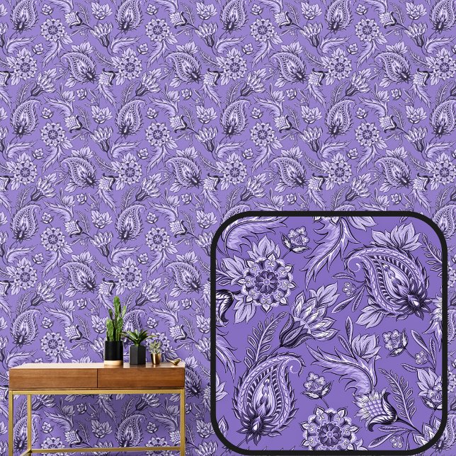 Papel Pintado Suave Mauve Morado Floral Paisley Elegante (Subido por el creador)