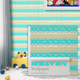 Papel Pintado Suave patrón turquesa beige pastel cielo moderno