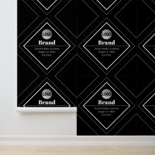Papel Pintado Sube tu logotipo y diseño de texto personalizable