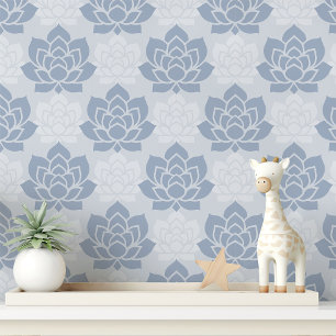 Papel Pintado Suculenta Sofisticada Azul