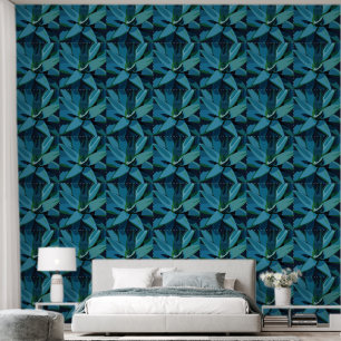 Papel Pintado Suculentos Cactus Agave Azul