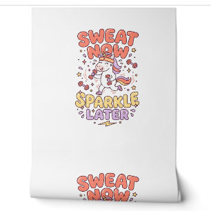 Papel Pintado Sudor de Unicornio Ahora Brilla Más Tarde Imprimir