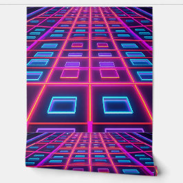 Papel Pintado Suelo de baile ciberpunk eléctrico de los años 80 
