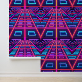 Papel Pintado Suelo de baile ciberpunk eléctrico de los años 80 