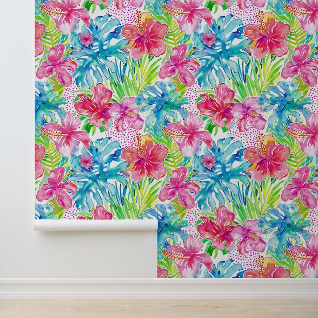Papel Pintado Sueño del florecimiento tropical (Solicitud)