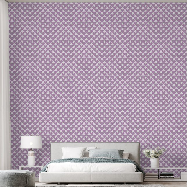 Papel Pintado Sueño Lilac: simple corazón pelar y palo (Dormitorio)