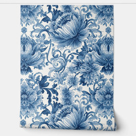 Papel Pintado Sueños Azules | Chinoisería de Acuarela Floral