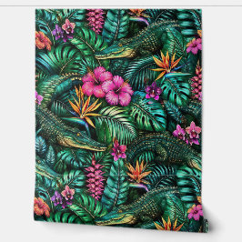 Papel Pintado Sueños de Jungla de Cocodrilos Patrón de Superfici