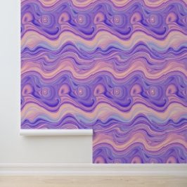 Papel Pintado Sueños de lavanda: Armonía fluida en movimiento