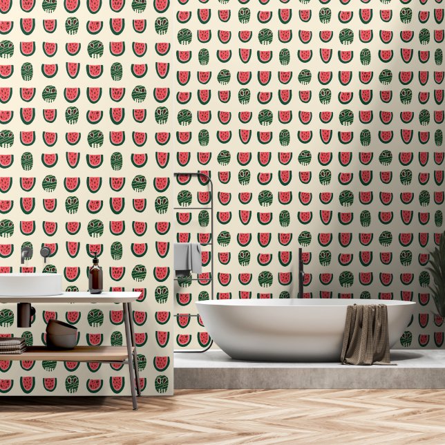 Papel Pintado Summerween Watermelon Skull (Baño)