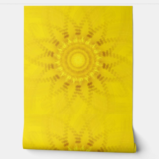 Papel Pintado Sunlight Wave – Colorful Digital Pattern (Desenrollar)