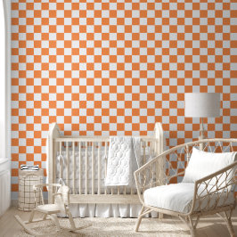 Papel Pintado Tablero clásico visual naranja