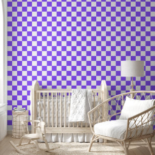 Papel Pintado Tablero de ajedrez violeta visual clásico