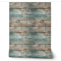 Tablones de madera azules desgastados de campo rús