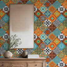 Talavera Tles Turquesa Verde Naranja Negro Blanco 