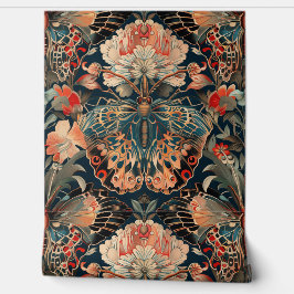 Papel Pintado Tapiz de vuelo psicodélico Botánico