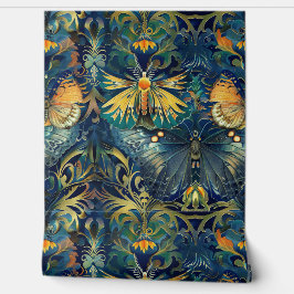 Papel Pintado Tapiz de vuelo psicodélico Botánico