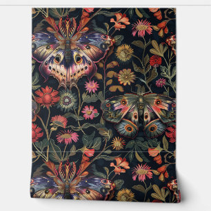 Papel Pintado Tapiz de vuelo psicodélico Botánico