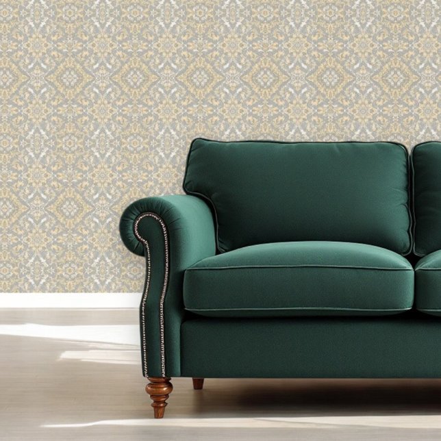 Papel Pintado Tapiz Gris y Oro de Lujo (Subido por el creador)