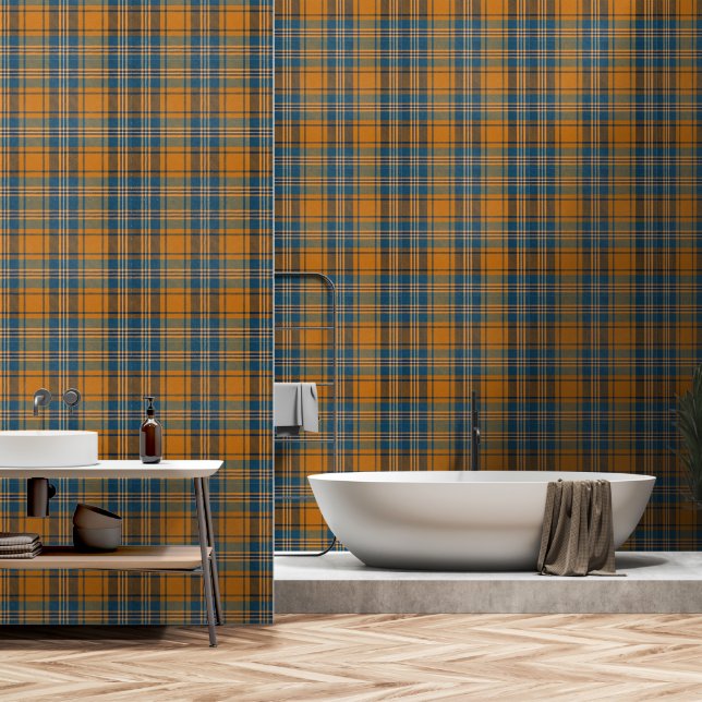 Papel Pintado Tartán elegante de invierno (Baño)