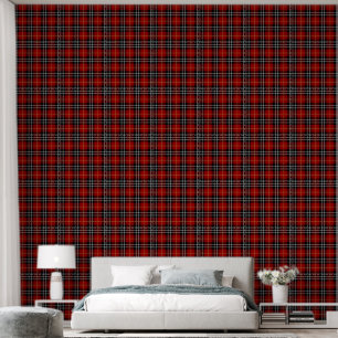 Papel Pintado Tartán Plaid rojo y negro escocés