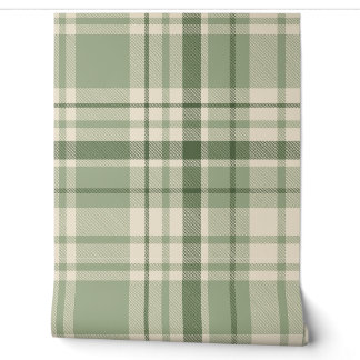 Papel Pintado Tartan Plaids Verde Sage de 24"