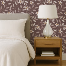 Taupe Acuarela Floral de Eucalipto