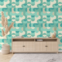 Taupe Beige Verde azulado Mint Azul Patrón de Círc