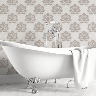 Papel Pintado Taupe Sofisticado Suculento