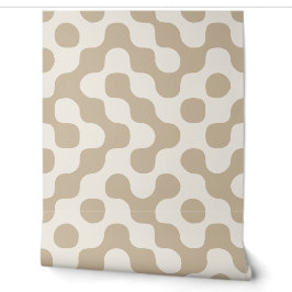 Papel Pintado Taupe y crema mediados de siglo