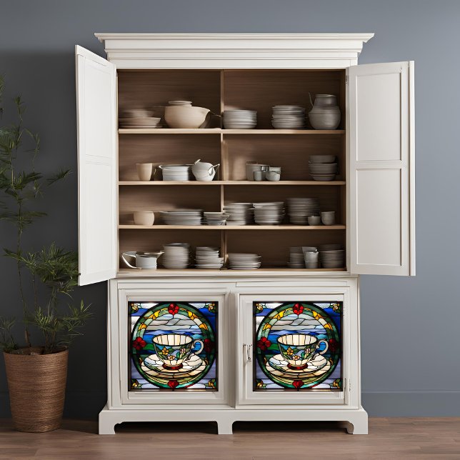 Papel Pintado Taza de té con aspecto de cristal manchado y Sauce (Subido por el creador)