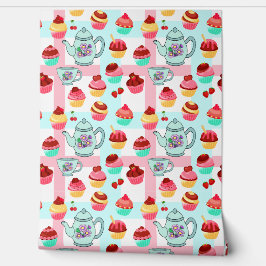 Papel Pintado Tea and Cupcakes