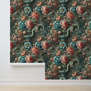 Papel Pintado Teatría de la sed - Diseño floral gótico
