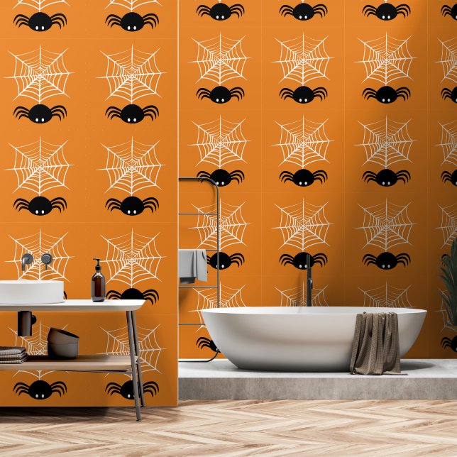 Papel Pintado Telaraña de Halloween  (Baño)