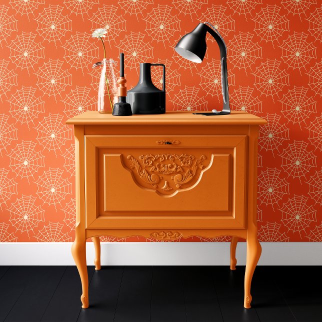 Papel Pintado Telaraña de Halloween naranja (Subido por el creador)