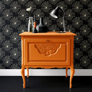 Papel Pintado Telaraña Negra de Halloween