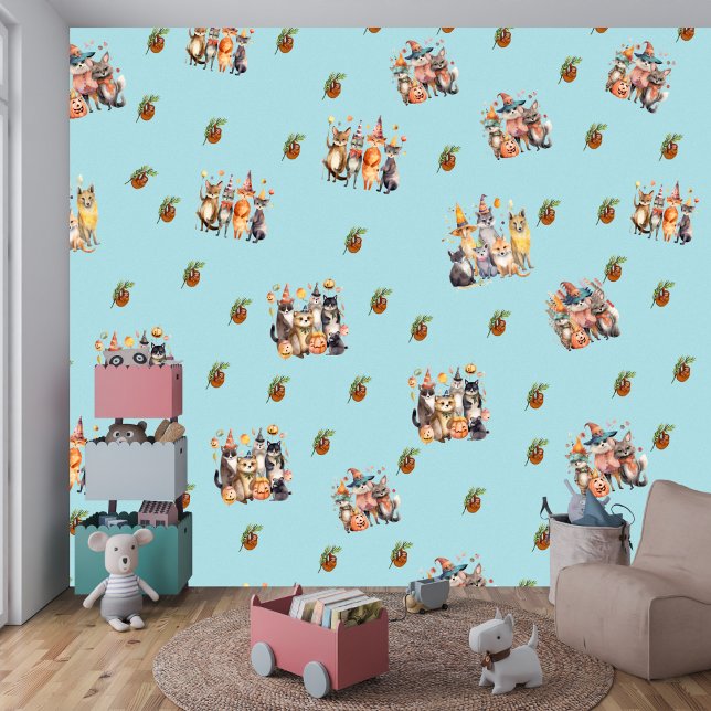 Papel Pintado Tema de Halloween de fiestas Animales (Subido por el creador)