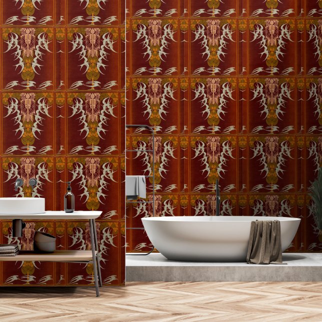 Papel Pintado Tema de las tierras altas de Escocia (Baño)