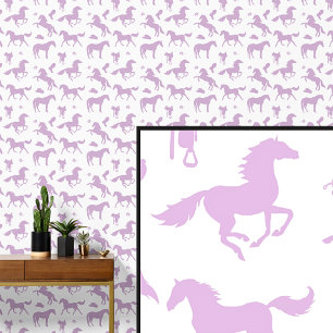 Papel Pintado Tema del caballo de malva rosa suave suave