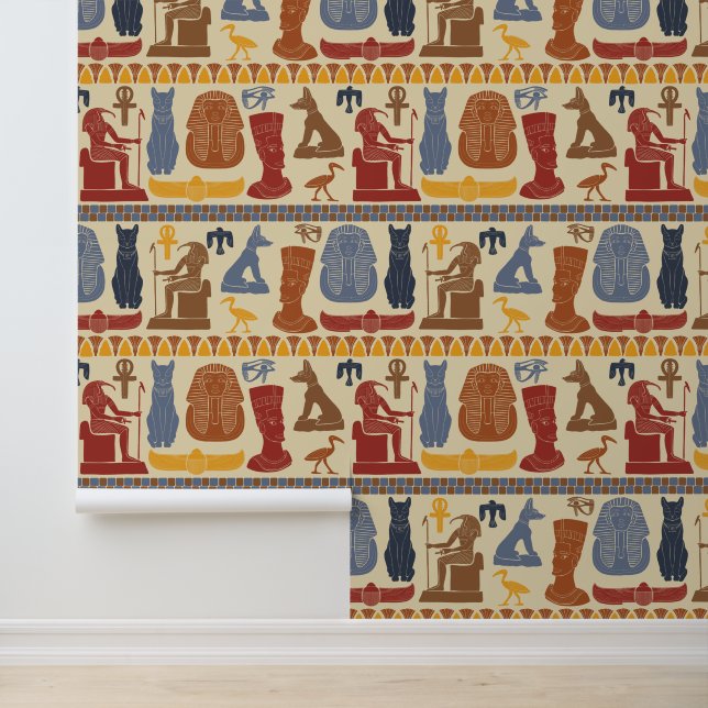 Papel Pintado Temática de la antigua gráfica egipcia (Solicitud)